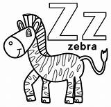 Letter Coloring Zebra Pages Preschoolers Six Top sketch template