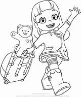 Rainbow Ruby Coloring Pages Printable Choco Bear Colorpages Teddy Travels Drawing Who Her Kids sketch template