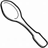 Cuchara Tenedores Spoon sketch template