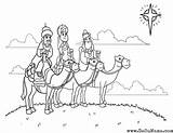 Reyes Magos Trys Desumama Nuspalvink Atsispausdinti Magi Sausio Mago Diena Bethlehem Cristianos sketch template