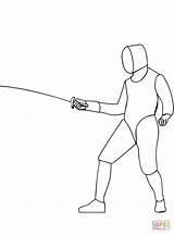 Fencing Coloring Pages Foil Drawing Results Getdrawings sketch template
