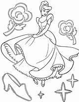 Cinderella Coloring Pages Printable Disney Color Sheet La sketch template