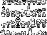 Cartoon Network Coloring Pages Characters Worksheets Choose Board sketch template