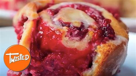 Homemade Glazed Raspberry Cheesecake Swirl Buns Best