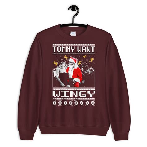 chris farley tommy want wingy ugly christmas sweatshirt by masshirts