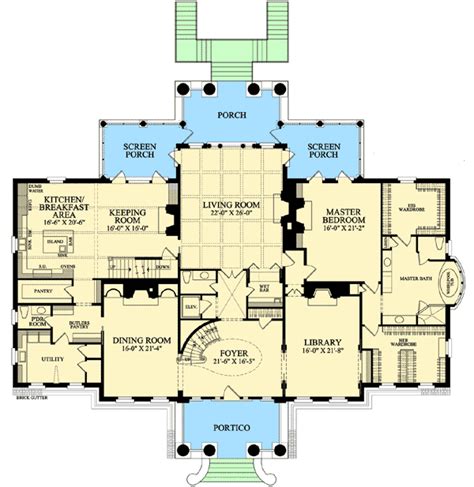 grand southern home plan wp architectural designs house plans
