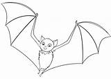 Bat Coloring Pages Halloween Cute Cartoon Vampire Bats Battery Printable Baseball Getcolorings Color Print sketch template