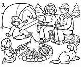 색칠 페이지 컬러링 공부 Campfire sketch template