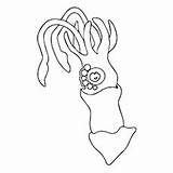 Squid Coloring Colossal Pages Giant sketch template