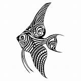Fish Tribal Tattoo Vector Cliparts Clipart Tattoos Designs Drawings Angel Flippers Sharp Line Big Library Sparrow 1987 Choose Board Tattooimages sketch template