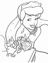 Cinderella Coloring Pages Slipper Mice Glass Disney Dress Getcolorings Cartoon 2d Popular Choose Board Comments sketch template