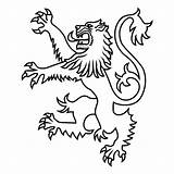 Lion Stencil Rampant Colouring Game Thrones Template Coloring Pages House Sigil Stark Drawing sketch template