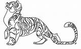 Coloring Cartoonized Tiger Character Wecoloringpage sketch template