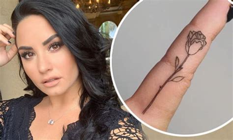 Demi Lovato Shows Off New Rose Tattoo To Mark Six Months Of Sobriety