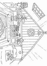 Kleurplaat Attic Coloring Dachboden Zolder Grenier Coloriage House Ausmalbilder Colouring Drawings Afb Pages Dessin Drawing Visiter Visit Malvorlage Adult Choose sketch template