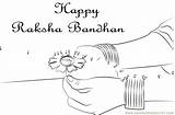 Raksha Bandhan Drawings Rakhi Colouring Coloring Pages Kids Sketch Happy Celebration Template Dots Beautiful sketch template