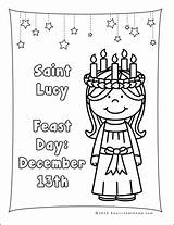 Coloring Lucy Saint Lucia St Worksheet Printable Printables Packet Version Reallifeathome Kids Activities Also Available Designlooter Catholic Santa Use Preschool sketch template