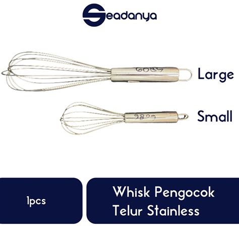 Jual Whisk All Varian Pengocok Telur Stainless Steel 1pcs Wisker