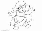 Coloring Steven Universe Amethyst Pages Printable Kids sketch template
