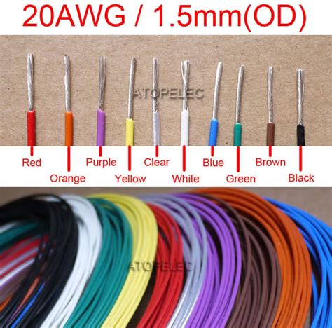 awg mm od  fep silver plated ofc wire  teflon cable high temperature  meters