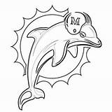 Dolphins Miami Coloring Pages Nfl Printable Football Sheet Logo Dolphin Choose Board Sheets Coloringpagesfortoddlers sketch template