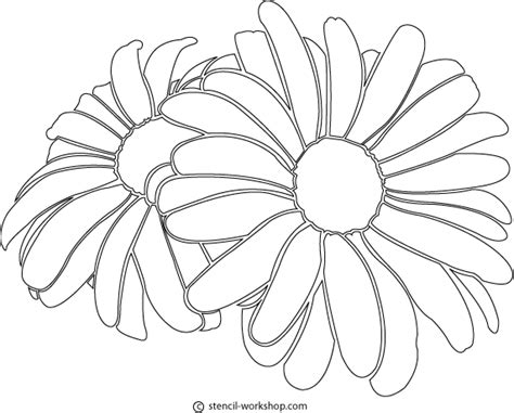 images  printable daisy stencil template daisy flower