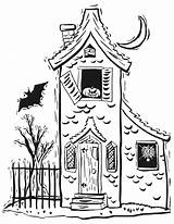 Halloween Haunted House Coloring Pages Printactivities Spooky Print Printables Kids Houses Appear Printed Navigation Only When Will Do sketch template