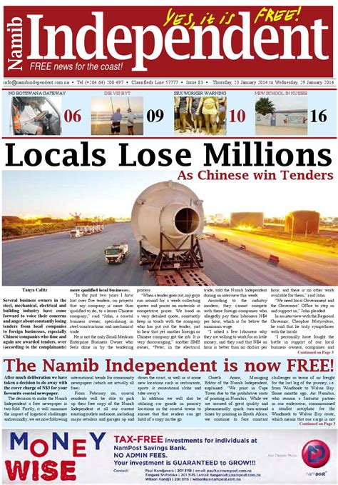 the namib independent issue 83 by the namib independent