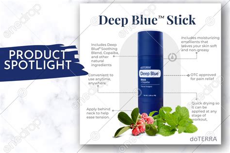 product spotlight doterra deep blue stick  amy wheeler