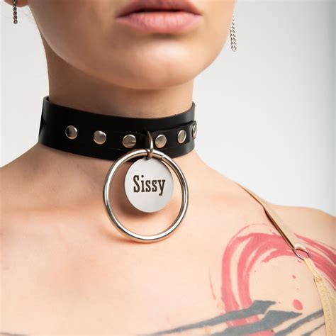 custom bdsm collar sissy collar for submissive personalized etsy