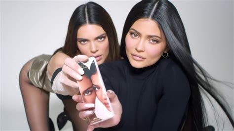 kylie and kendall jenner serve up bodysuit glam for make up collab