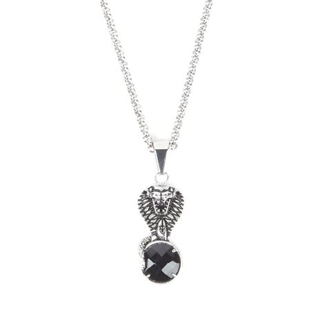 black onyx viper pendant necklace best silver jewelry