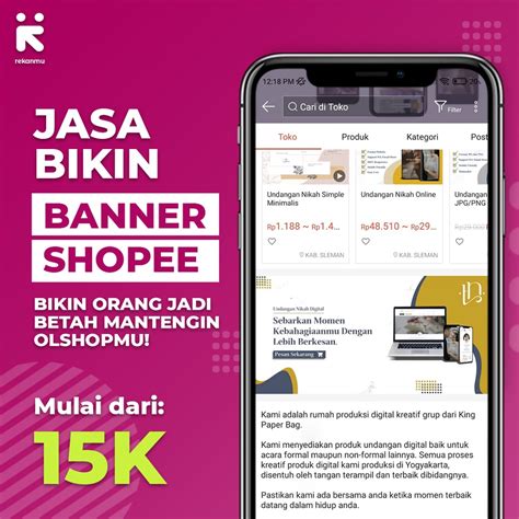 jual jasa desain banner shopee dekorasi toko shopee  jam jadi indonesiashopee indonesia