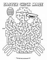 Easter Maze Pages Coloring Print Coloringtop sketch template