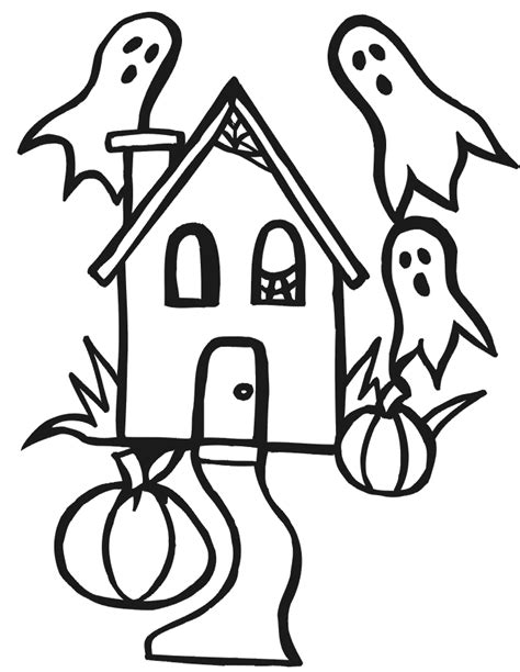 haunted house coloring pictures   haunted house