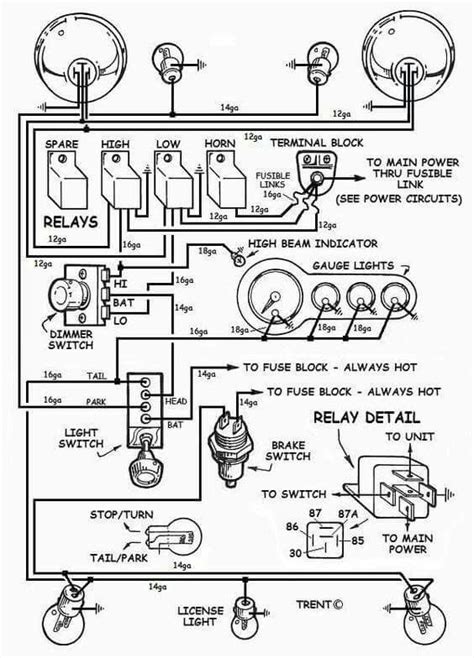 hot rods simple wiring diagram  hamb automotive mechanic automotive repair car
