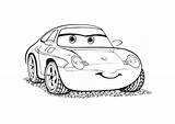 Coloring Cars Pages Cartoon Kids Disney Car sketch template