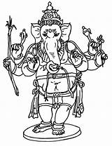 Ganesh Ganesha Coloring Pages Drawing Outline Kids Lord Bal Colouring Nene Thomas Getcolorings Paintingvalley Color Template sketch template