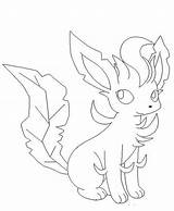 Leafeon Lineart Eevee Printable Colouring Evolutions sketch template