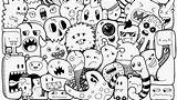 Schattige Doodles Kleurplaten Bunte Uitprinten Downloaden sketch template