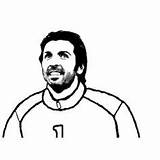 Buffon Gianluigi Disegnidacolorareonline Messi Persone Famose Giocatori Armando sketch template