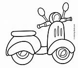 Scooter Coloring Transportation Drawing Pages Kids Printable Colouring Easy Sheets Drawings Kleurplaten Preschool Google Vervoer Choose Board Visit Auto Getdrawings sketch template