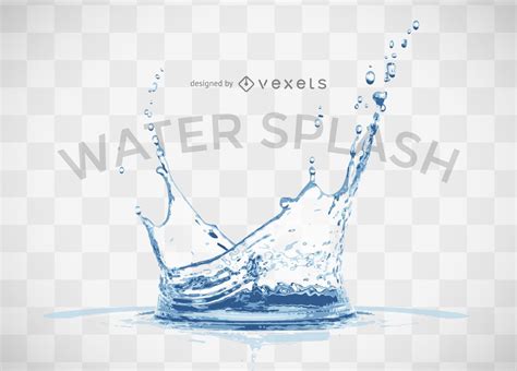 realistic water splash vector