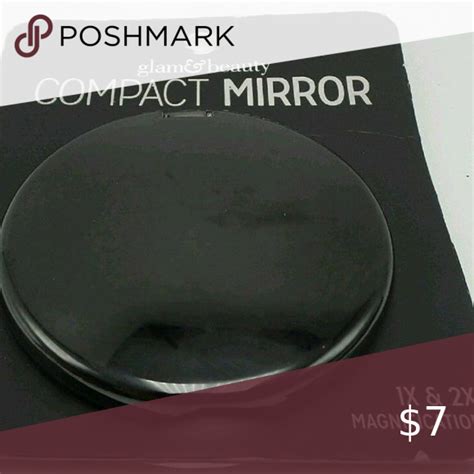 compact mirror   magnification black travel compact mirror black travel beauty compact