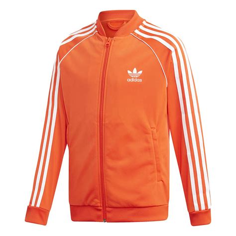 adidas originals superstar top track jacket kids unisex orangewhite dv wookicom