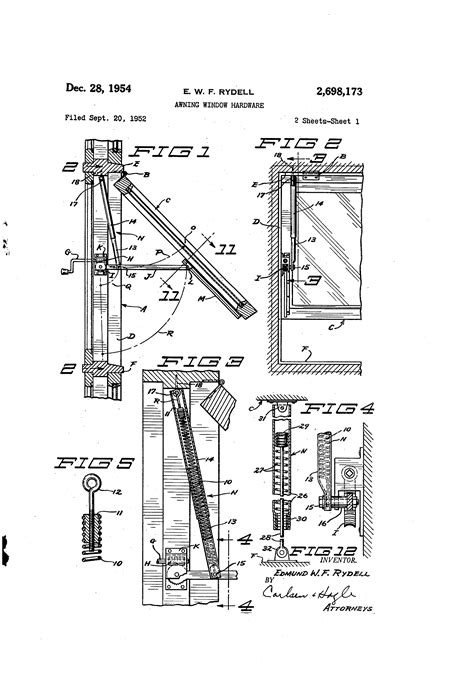 patent  awning window hardware google patents