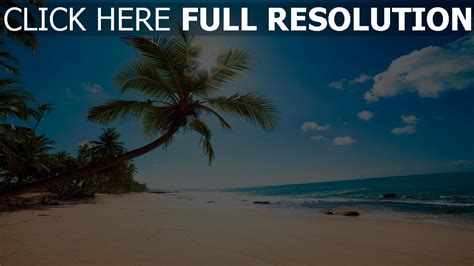 herunterladen  full hd hintergrundbilder strand palmen meer