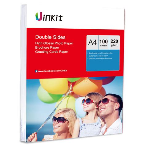 double sided glossy photo paper uinkit  sheets gam