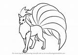 Ninetales Drawingtutorials101 sketch template