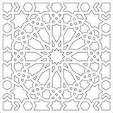 Geometric Moorish sketch template